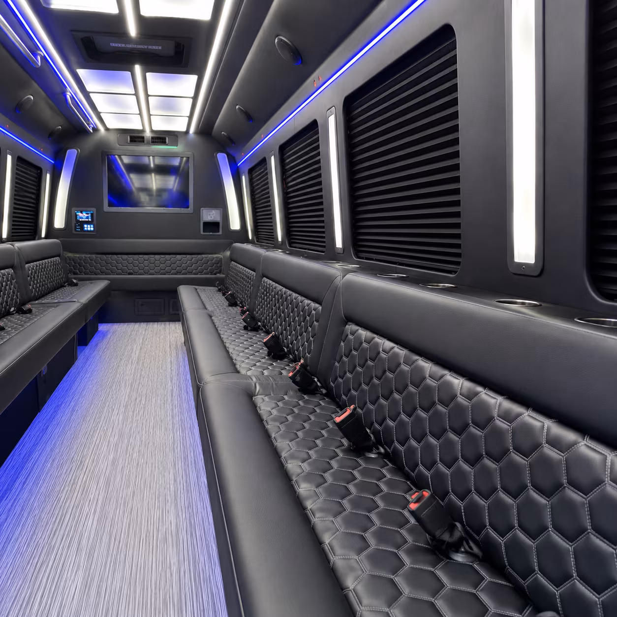 40 Passenger Party Bus Interior