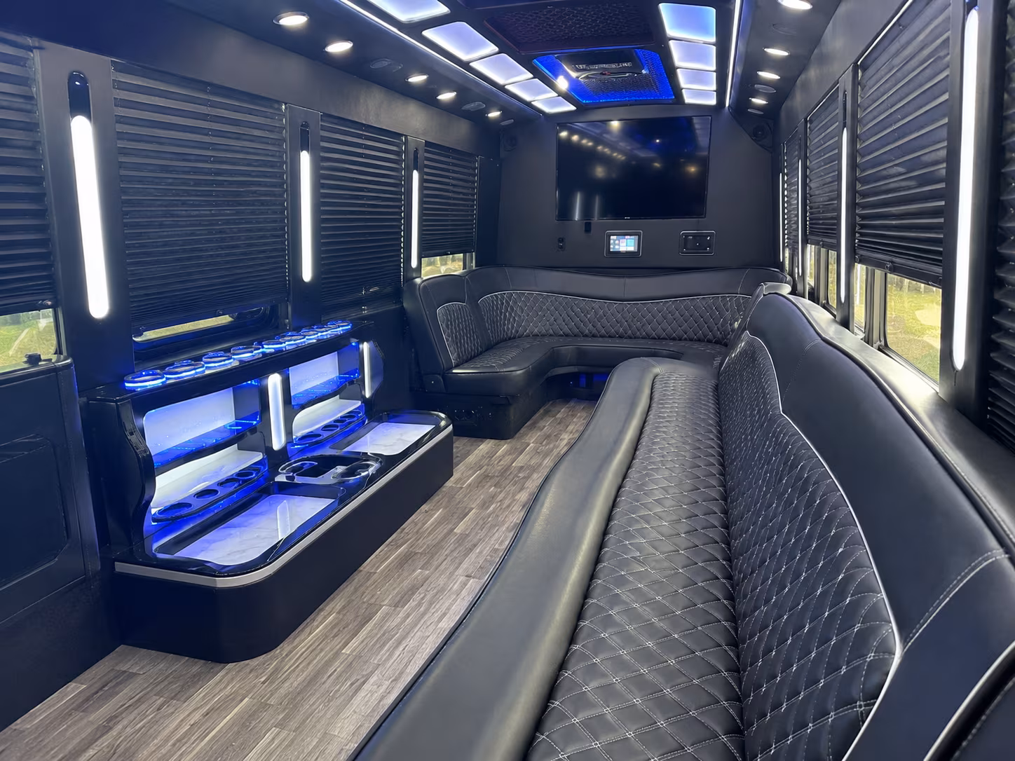 Elizabeth Private Event Transportation party bus exterior
