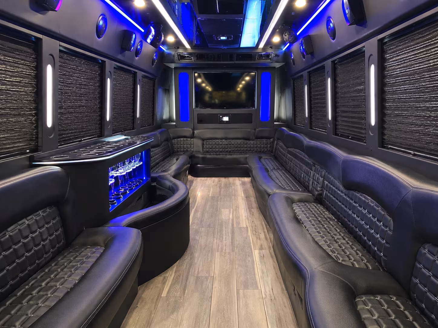 Elizabeth Wedding Transportation party bus exterior