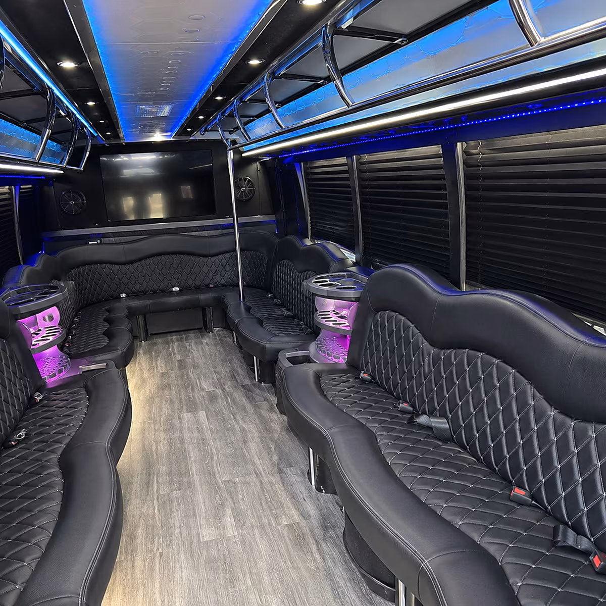 Elizabeth Winery Tour & Pub Crawl Transportation party bus interior