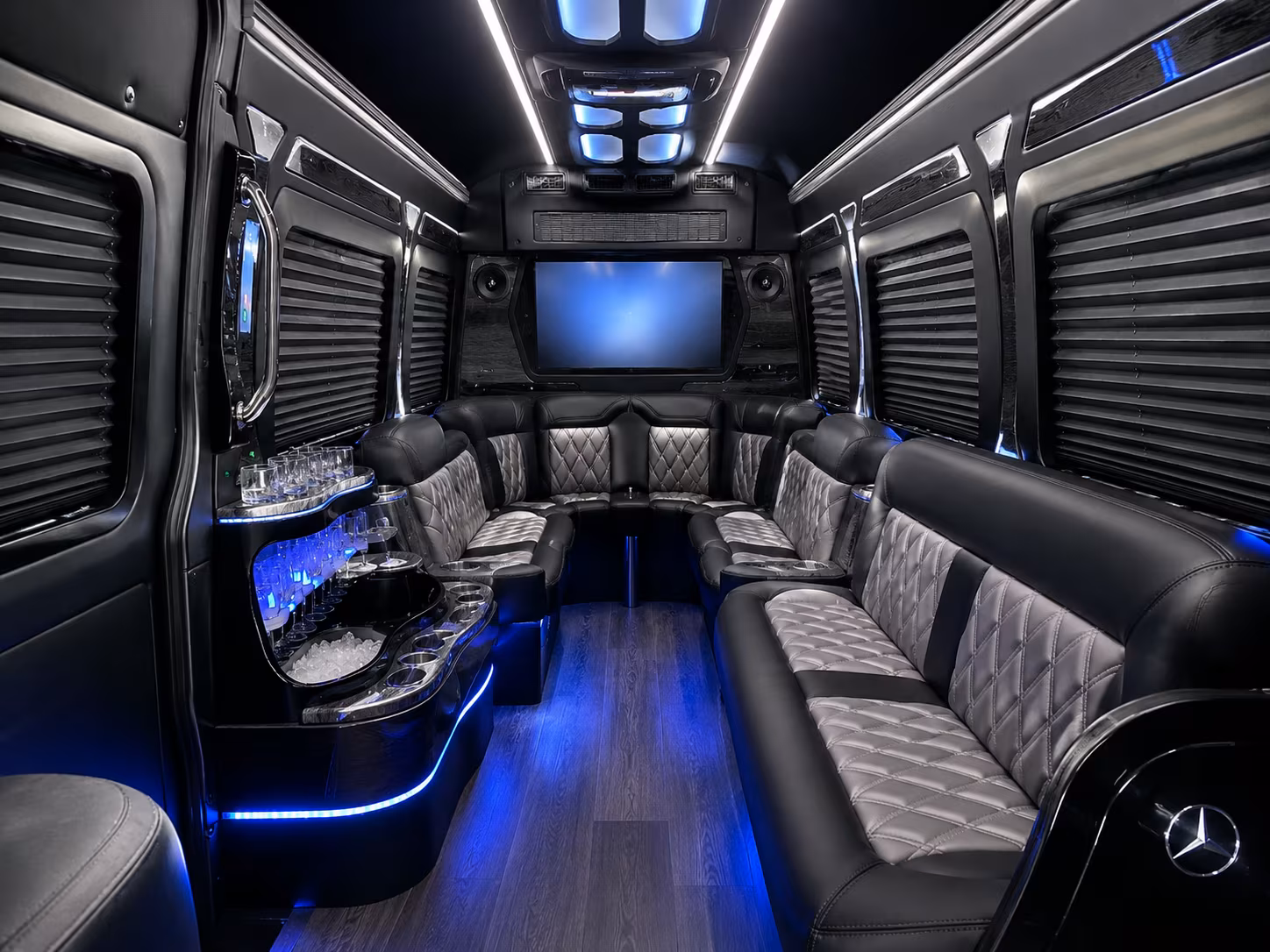 14 Passenger Sprinter Limo Interior