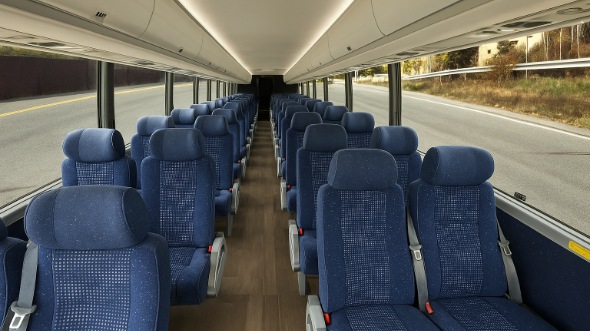 Interior of Charter Bus Company Elizabeth's 25 Passenger Minibus in Elizabeth