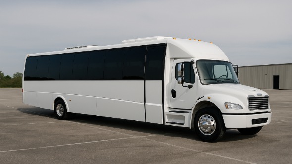 Exterior of Charter Bus Company West New York's 25 Passenger Party Bus in West New York