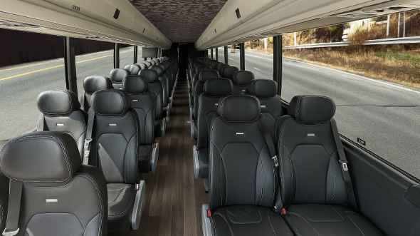 Interior of Charter Bus Company Elizabeth's 30 Passenger Minibus in Elizabeth