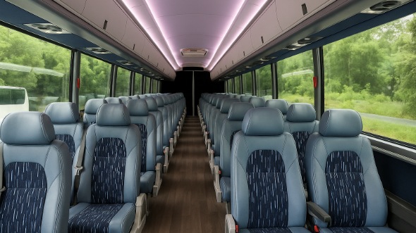 Interior of Charter Bus Company Elizabeth's 35 Passenger Minibus in Elizabeth
