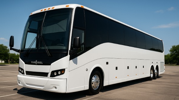 Exterior of Charter Bus Company Elizabeth's 45 Passenger Charter Bus in Elizabeth
