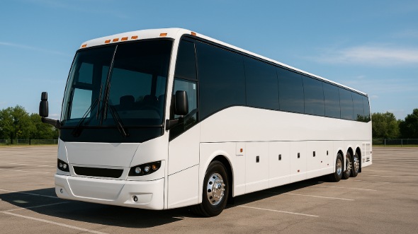 Exterior of Charter Bus Company Elizabeth's 47 Passenger Charter Bus in Elizabeth
