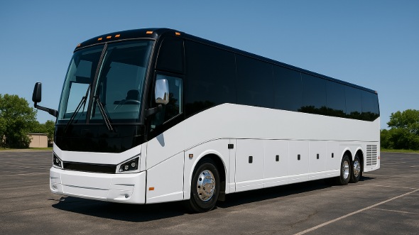 Exterior of Charter Bus Company Irvington's 50 Passenger Party Bus in Irvington