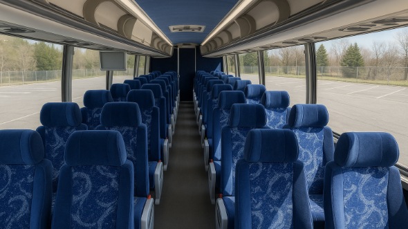 Interior of Charter Bus Company Elizabeth's 51 Passenger Charter Bus in Elizabeth