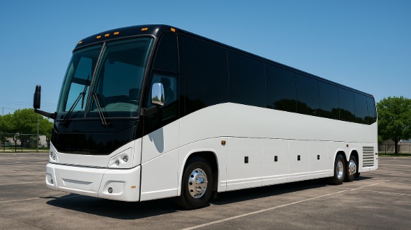 Exterior of Charter Bus Company Elizabeth's 56 Passenger Charter Bus in Elizabeth